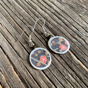 Brown Cherry Blossom Japanese Chiyogami Moons